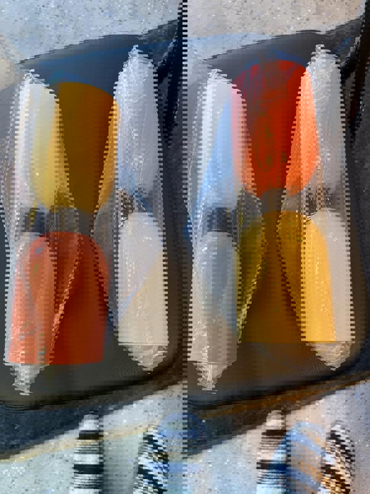 Set of 2 LED Cream and Pink 2Head Wall Sconce