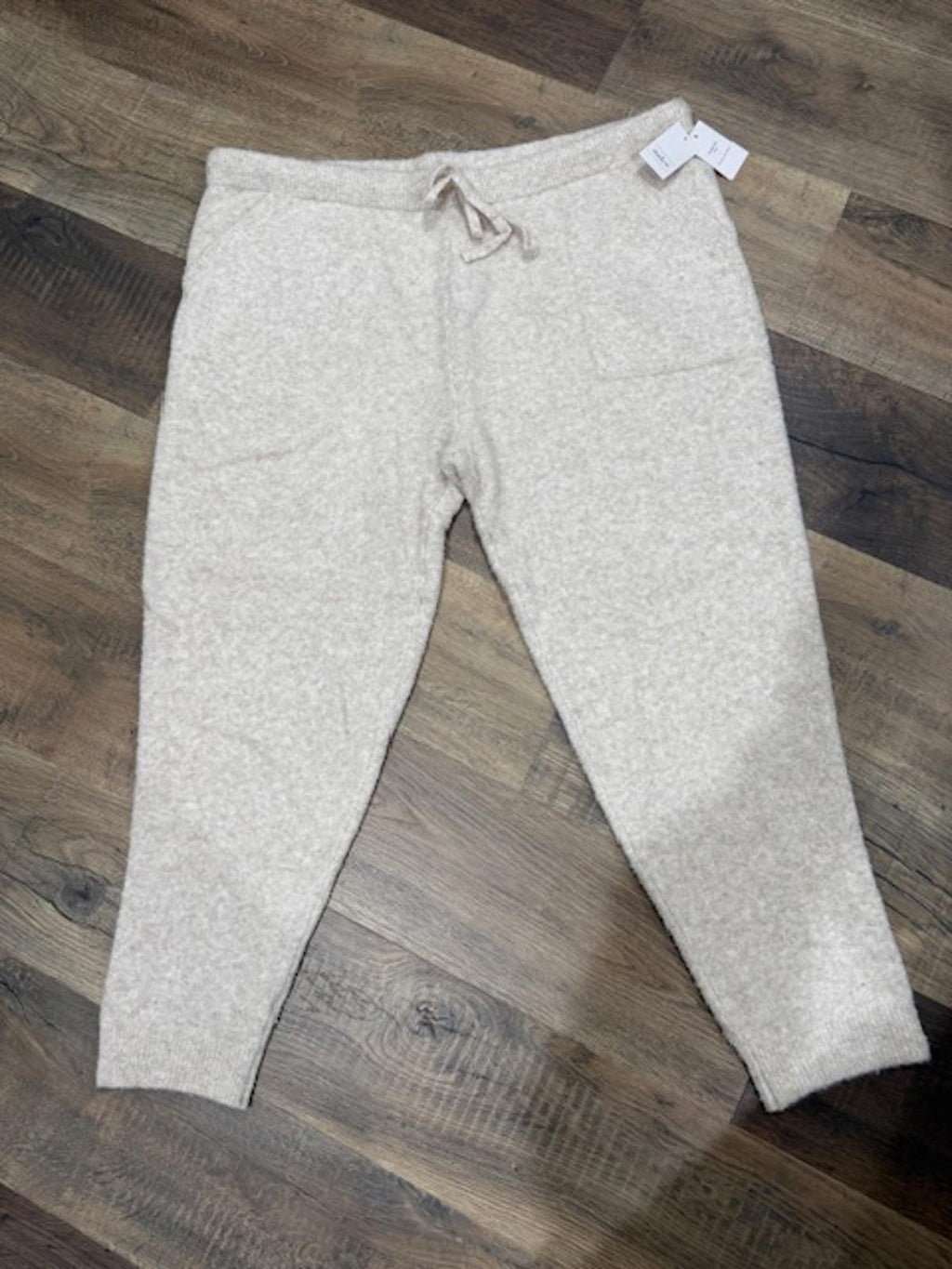 Auden Sweater Knit Drawstring Jogger Oat 2X