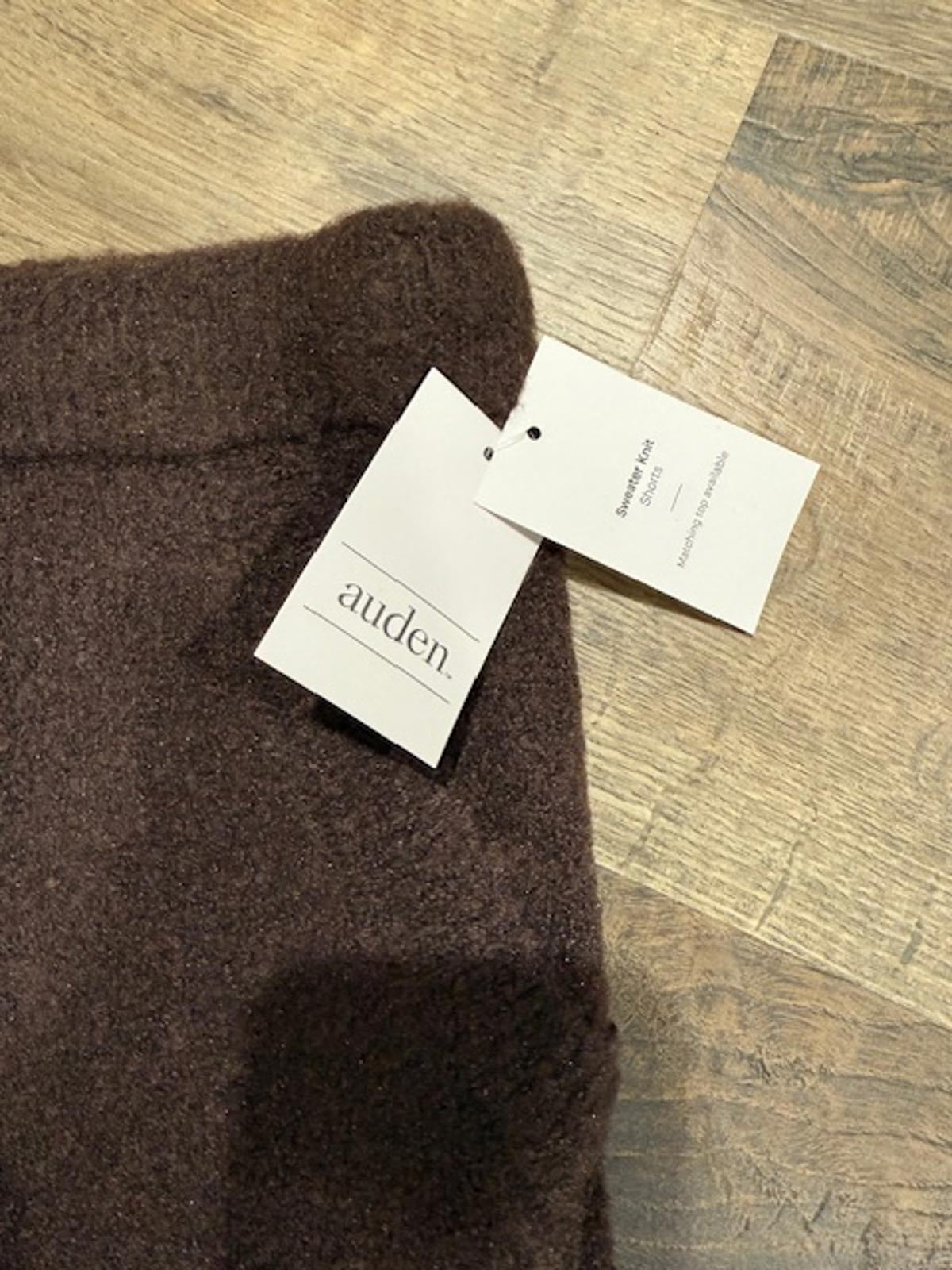 Auden Brown Cozy Knit Drawstring Shorts 1X