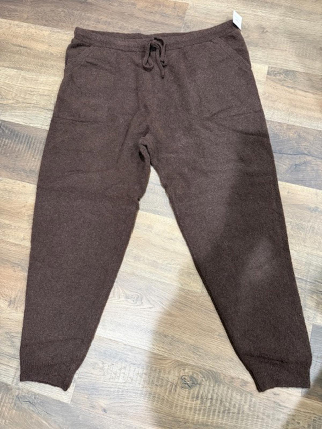 Auden Women's Brown Knit Sweater Joggers 2X