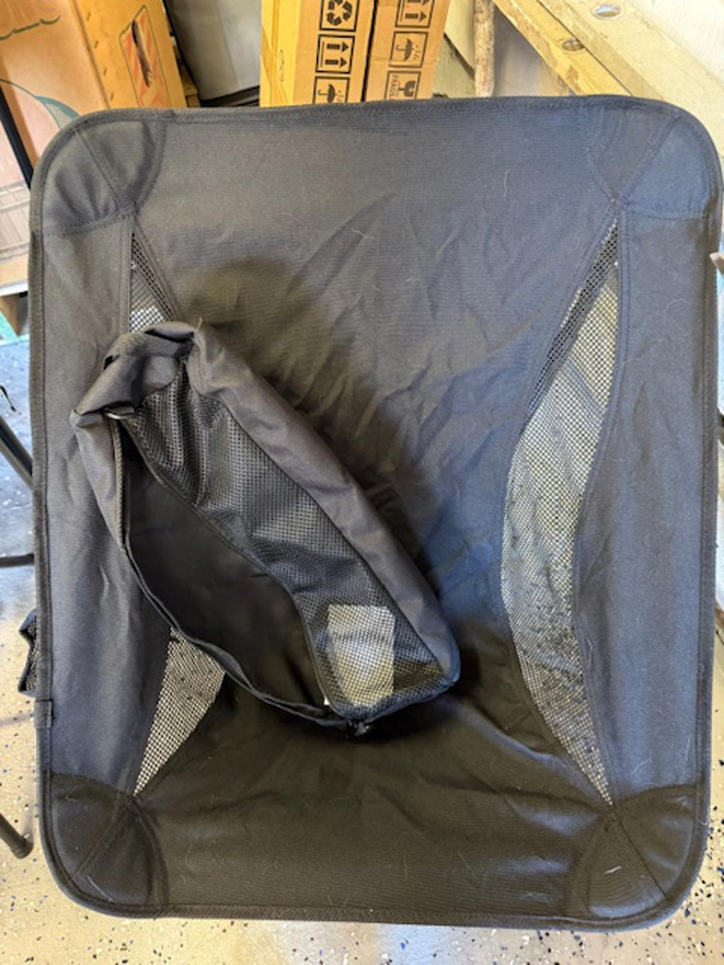 Black Mesh Patio Chair with Swivel Base - Portable, Lightweight