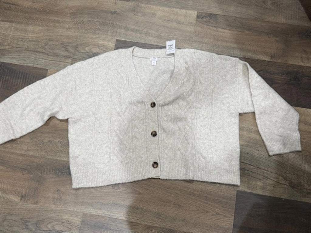 Auden Oat Women's Sweater Knit Button-Up Cardigan 2X