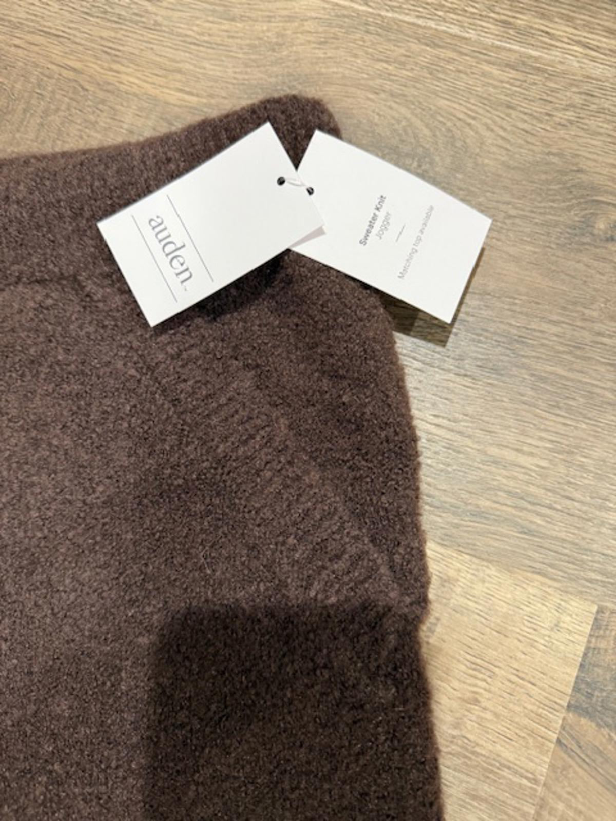 Auden Women's Brown Knit Sweater Joggers 2X