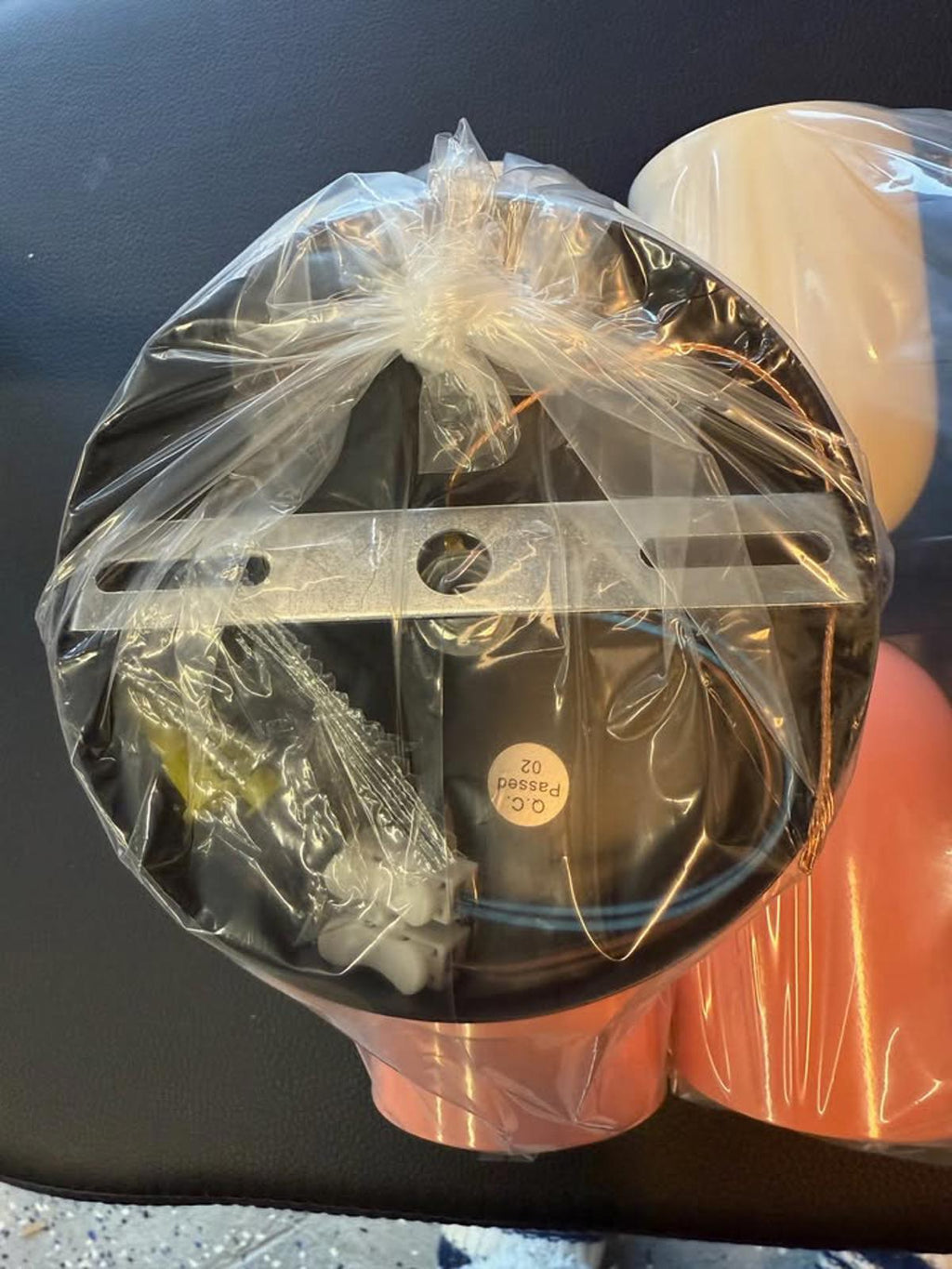 Set of 2 LED Cream and Pink 2Head Wall Sconce