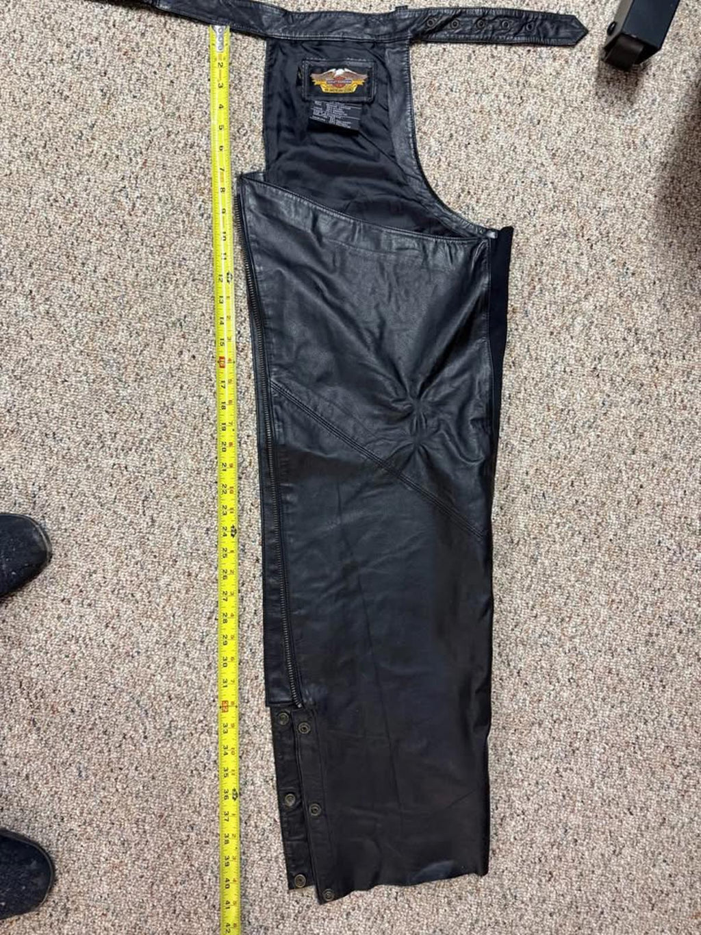 Harley Davidson Womens Leather Chaps Size Large