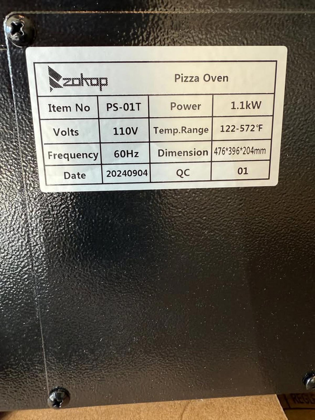 ZOKOP Commercial Countertop Pizza Oven Electric Pizza Ovenw/Glass Door for 12" Pizza