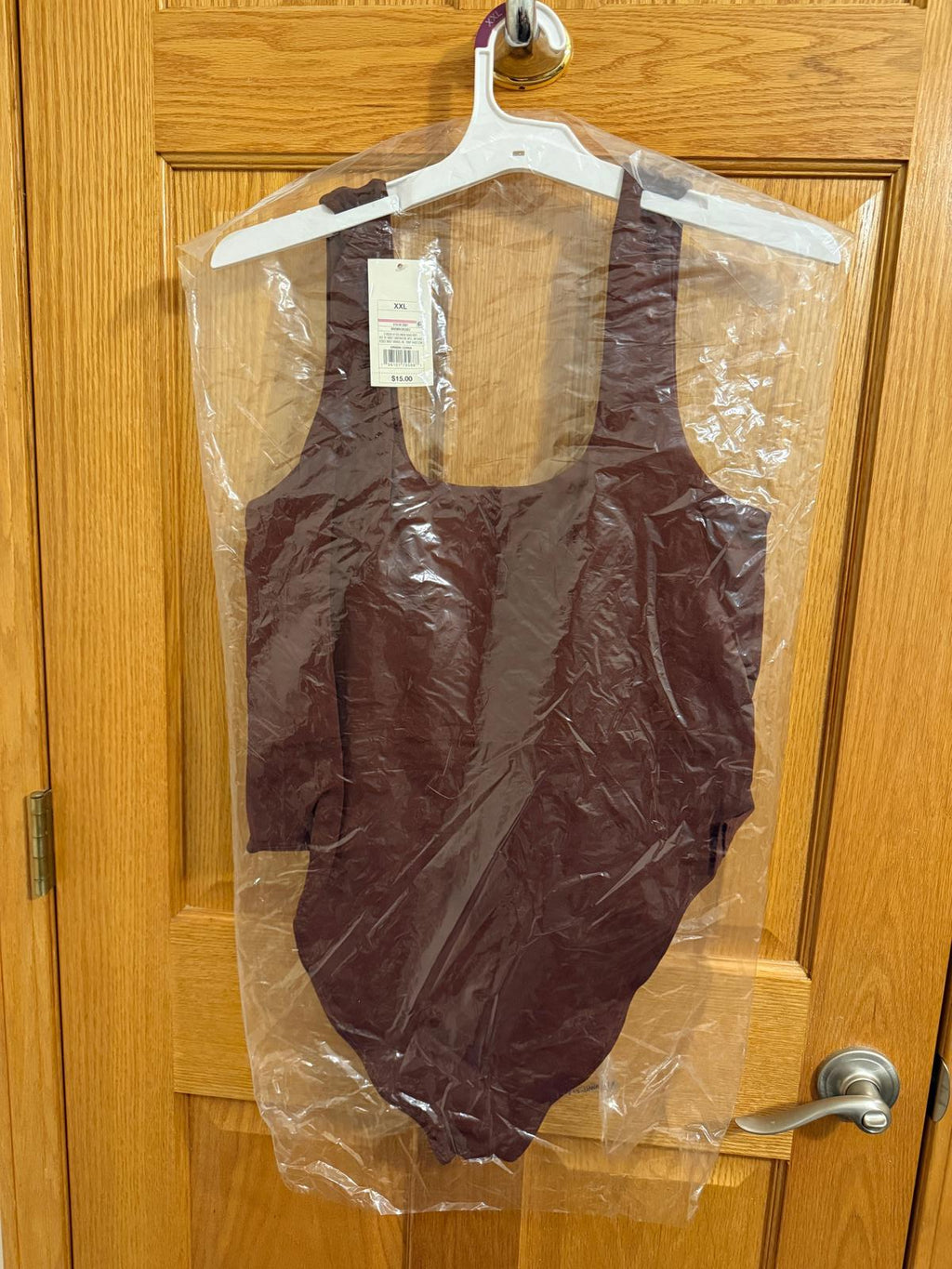 Brown One-Piece Bodysuit for Women XXL NWT