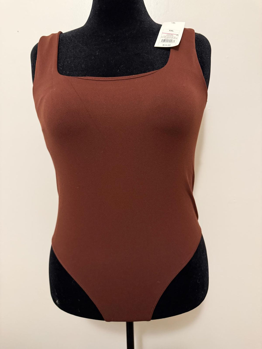Brown One-Piece Bodysuit for Women XXL NWT