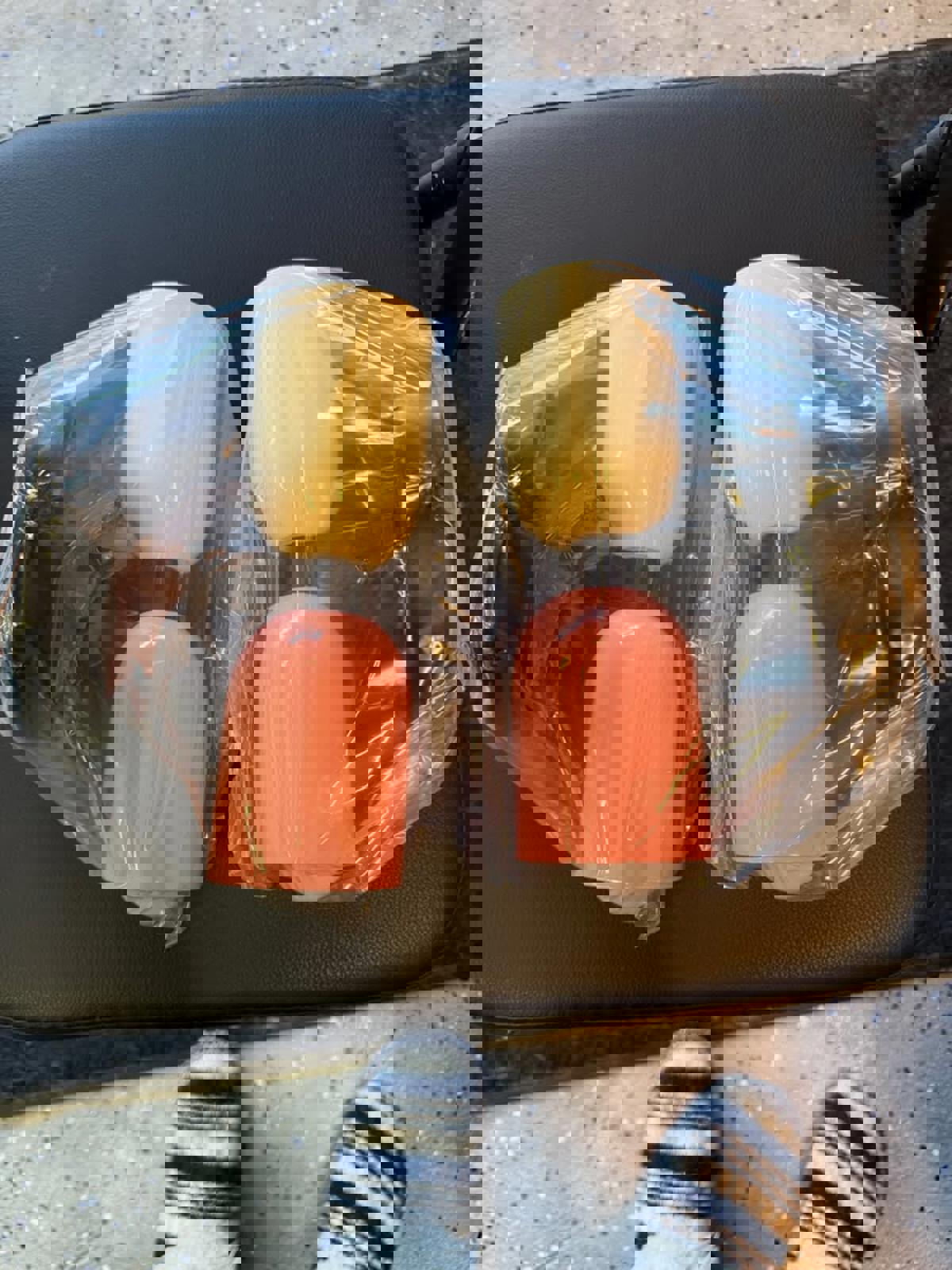 Set of 2 LED Cream and Pink 2Head Wall Sconce