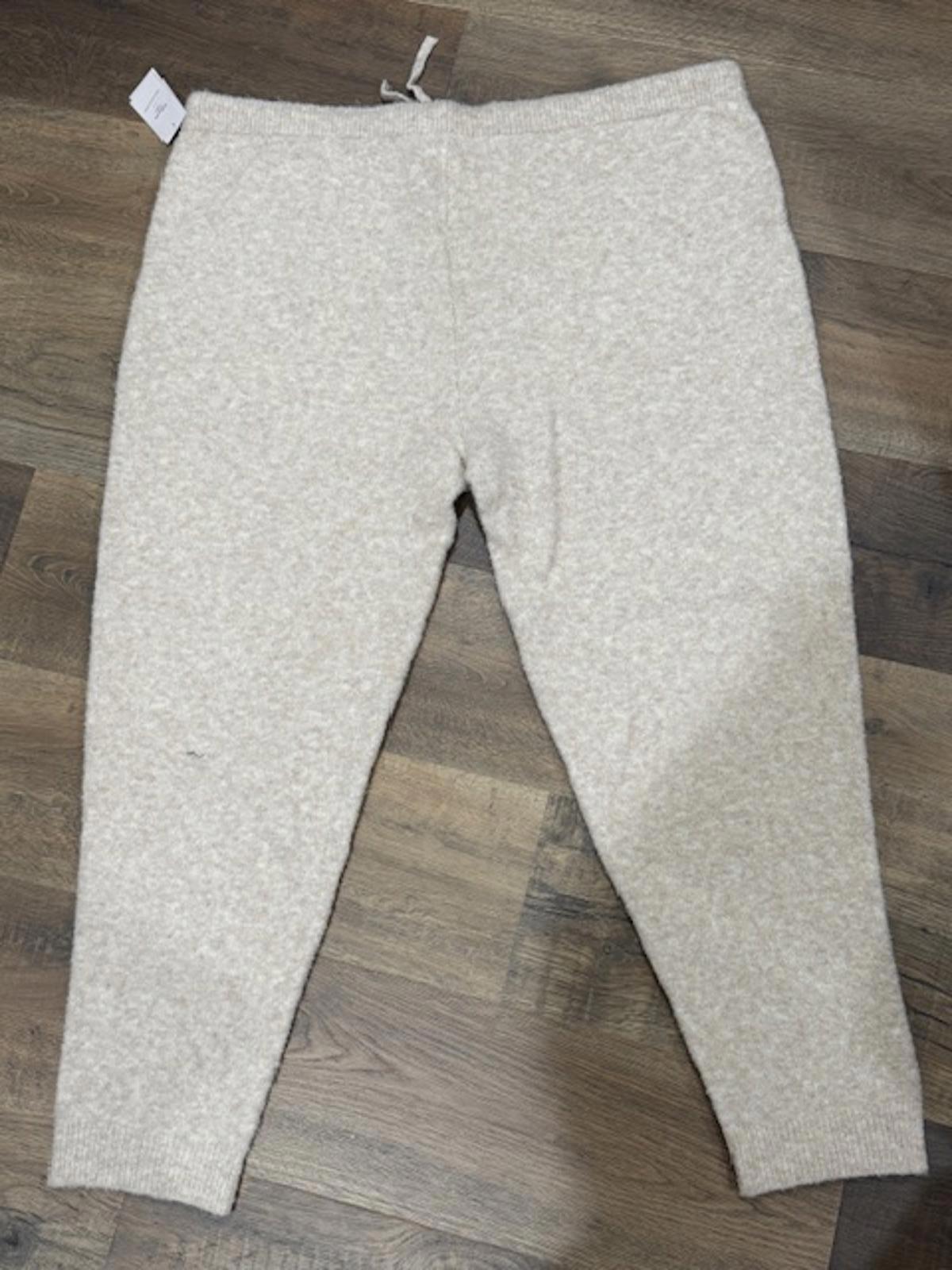Auden Sweater Knit Drawstring Jogger Oat 2X